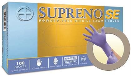Microflex Supreno SE Nitrile Exam Gloves, Powder-Free, Non-Sterile, Textured, Medium, Blue, 100/Box, SU-690-M thumbnail 5