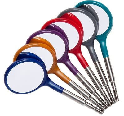 Zirc Crystal HD #4 Mouth Mirror Screw-On Heads, Jewel Assorted Colors, Cone Socket, 12/Pk, 50Z371-JWL thumbnail 4