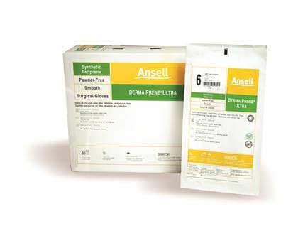GAMMEX Non-Latex Neoprene Surgical Gloves, Powder-Free, Sterile, Size 6.5, Dark Green, 50 Pairs/Box, 8513 thumbnail 11