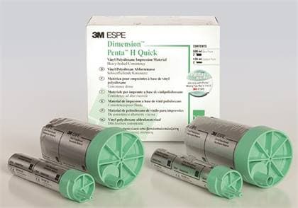 3M Dimension Penta H Quick VPS Impression Material Refill, Heavy Body, Light Green, 720 mL (2 x 300 mL Base + 2 x 60 mL Catalyst), 36913 thumbnail 7