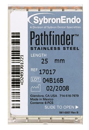 Kerr Pathfinder Stainless Steel Endodontic Hand Files, 21 mm, Approx. Size #7, Orange Handle, 6/Pk, 17023 thumbnail 17