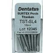 Dentatus Surtex Classic Surface-Treated Titanium Post Refill, Super Long, 1.50 mm Diameter, 17 mm Length, 12/Pkg, TST-SL4 thumbnail 4