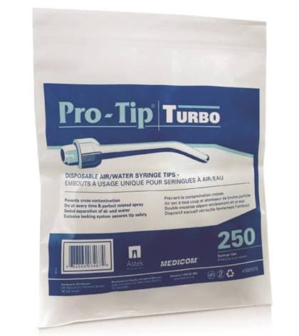 Young Dental Pro-Tip Turbo Disposable Air/Water Syringe Tips, White, 250/Bag, 116410 thumbnail 6