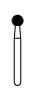 Kerr Diamond Fine FG Round Head, 10 MM, 5-Pack, F801-025 - F801-025 Diamond Fine FG (5) - Image 1