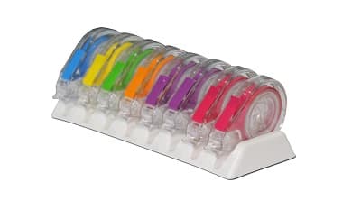 Zirc E-Z ID Tape System, Vibrant Assorted Colors, 3 ft x 1/4" Rolls, 8/Pk, 70Z310 thumbnail 11