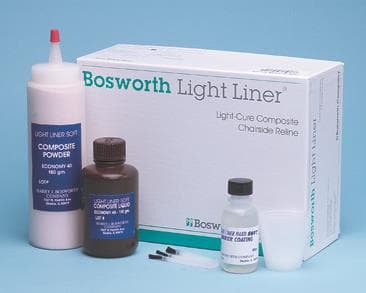 Light Liner Standard Kit, Hard Light-Cure Composite Chairside Reline Material, 8x6g Powder, 8x4g Liquid, 30cc Air Barrier, #0921463 thumbnail 2