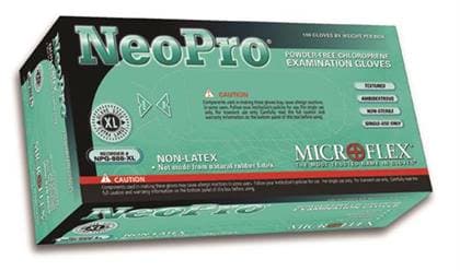 Microflex NeoPro Chloroprene Exam Gloves, Powder-Free, Latex-Free, Non-Sterile, Textured, Green, Large, 100/Box, NPG-888-L thumbnail 14
