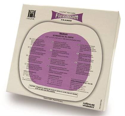 Hygenic Framed Non-Latex Flexi Dam, Medium, Purple, 3.91" x 4.12" (100 x 105 mm), 20/Box, H00750 thumbnail 12