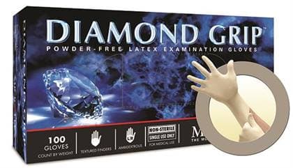 Microflex Diamond Grip MF-300 Powder-Free Latex Exam Gloves, Large, Natural, 100/Box, MF-300-L thumbnail 12
