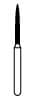 NTI Diamond Bur, FG, Flame, #F863, 1.0 mm, Fine Grit, Red Ring, 5/Pk, F863-010 thumbnail 7