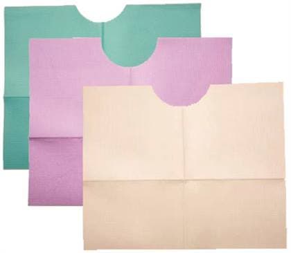 Tidi Products Contour Neck Bib, 18x22, Lavender, 3-Ply Poly, 400/Case - Contour Neck 18x22 Lavender Bib 3-Ply Poly (400) - Image 1