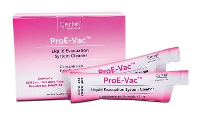 Microcare ProE-Vac Evacuation System Cleaner, 1 oz Unidose, Mint Scent, 24/Case - ProE-Vac System Cleaner 1oz Unidose (24) - Image 1
