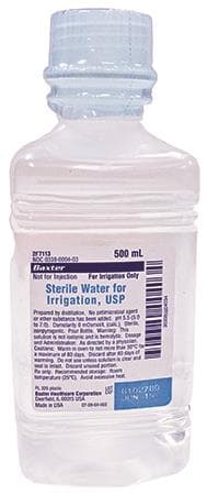 Baxter Sterile Water for Irrigation, 1000 mL Bottle, 12/Case - STERILE WATER FOR IRRIGATION 1000ML BTL - Image 1