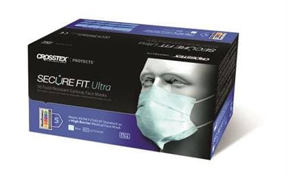 Crosstex Ultra SecureFit Earloop Surgical Face Mask, ASTM Level 3, Blue, 50/Box, GCFCXUSF thumbnail 21