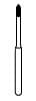 NTI FG Diamond Bur, Medium Grit, Beveled End Cylinder, 0.9 mm Diameter, 3.0 mm Length, Friction Grip, 5/Pkg, M875-009 thumbnail 5