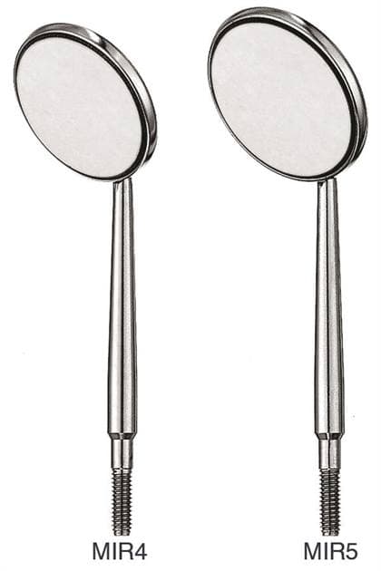 Hu-Friedy Cone Socket Front Surface Mouth Mirror, #5, Single-Sided, Rhodium-Coated, 15/16" (24 mm) Diameter, 3/Pk, MIR5/3 thumbnail 12