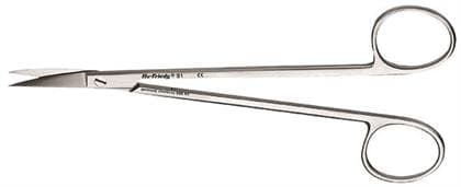 Hu-Friedy Kelly Scissors, Standard Series, Curved Pointed, #1 Serrated Blade, 6-1/4" (16 cm), 1/Pk, S1 thumbnail 7