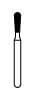 NTI FG Diamond Bur, Coarse Grit, Long Pear, Friction Grip, #830L-016, 1.6 mm Diameter, 5.0 mm Head Length, Green Ring, 5/Pkg thumbnail 5
