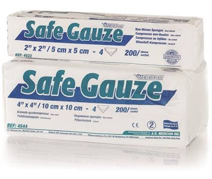 SafeGauze Premium Non-Woven Sponges, Non-Sterile, 4-Ply, 4" x 4", 2000/Case, 4544 thumbnail 14