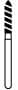 NTI Turbo Diamond Bur, Super Coarse, Friction Grip, Beveled Cylinder, #SC878-T-016, 1.6 mm Diameter, 8.0 mm Length, 5/Pk thumbnail 4