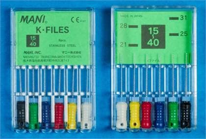 Mani K-Files Assorted #45-80, 21mm, Pack of 6 thumbnail 2