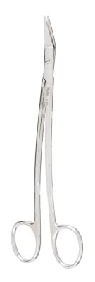 Miltex Dean Dissecting Surgical Scissors, 6-3/4", Angled on Flat, Serrated Blade, Stainless Steel, Each, 5-264 thumbnail 4