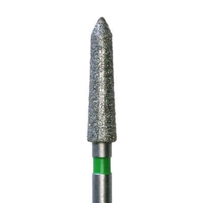 Meisinger 886F-014-FG Fine Grit Diamond Bur, Pointed Cylinder with Bevel Tip, Friction Grip, 1.4 mm Head Diameter, 10.0 mm Head Length, 5/Pkg thumbnail 6