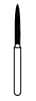 NTI Diamond Bur, FG, Flame, # C863, 1.2 mm, Coarse, Green, 5/Pk, C863-012 thumbnail 12