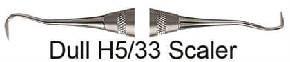 Hu-Friedy Dull H5/33 Double-Ended Scaler, #6 Satin Steel Handle, 678-910 thumbnail 6