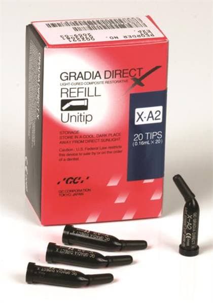 Gradia Direct X Universal Composite, Unitip Refill, X-BW (Bleach White), 0.16 mL (0.3 g) per Tip, 10/Box, GC America 002794 thumbnail 11