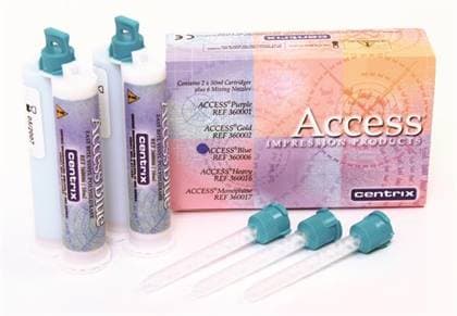 Access BLUE® VPS Bite Registration Material, Fast Set, 2 x 50 mL Cartridges with 6 Mixing Tips, 360006 thumbnail 6