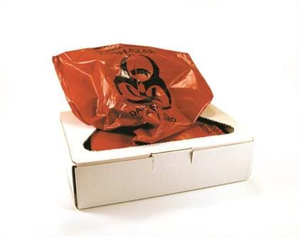 Pro Tector Infectious Waste Bags, Medium 12 Gallon, 24" x 30", Red, Box of 100 thumbnail 2