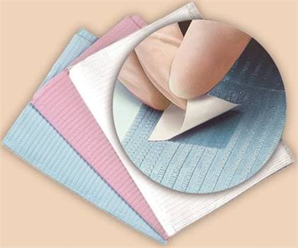 Crosstex Sani-Tab Chain-Free Patient Towel, 3-Ply Tissue with 1-Ply Poly, Blue, 13" x 19", 400/Case, WPXBLT thumbnail 8