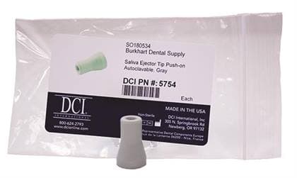 DCI International Push-On Saliva Ejector Tip, Autoclavable, Latex-Free, Gray, 1/Pk, 5754 thumbnail 14