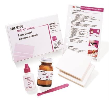 3M RelyX Luting Cement Introductory Kit, Hybrid Glass Ionomer Permanent Cement, Powder & Liquid, 16 g Powder / 9 mL Liquid, 3505 thumbnail 16