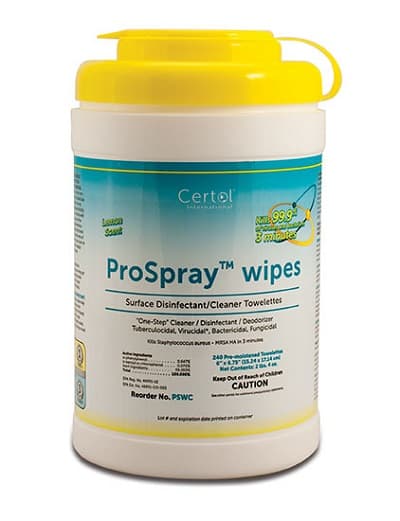 Spec Clean™ Disinfectant Wipes, 6" x 6.75", Canister of 240, PSWC thumbnail 4