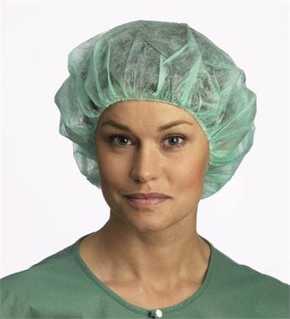 Molnlycke Annie Bouffant Cap, Blue, Medium, 150/Box - Bouffant Cap, Annie, Blue Medium (150) - Image 1