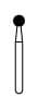NTI Diamond Bur, FG, Round, #801, 2.5 mm, Coarse, Green, 5/Pk, C801-025 thumbnail 11