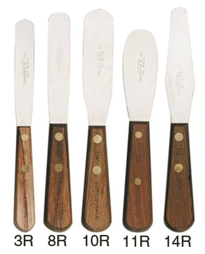 Buffalo Dental #11R Stainless Steel Flexible Blade Spatula, 3-1/2", Rosewood Handle, 1/Pk, 79420 thumbnail 6