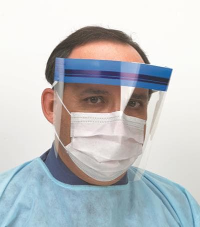 Crosstex Disposable Face Shield, Clear, 3/4 Length (7"), Anti-Fog, Latex-Free, 24/Box, GCSS thumbnail 6