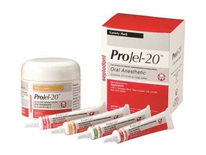 Septodont ProJel 20 Anesthetic Gel, Pina Colada, 60g Jar - -ProJel 20 Anesthetic Gel, Pina Colada, 60g Jar - Image 1