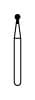 NTI FG Diamond Bur, Coarse Grit, Round with Collar, Friction Grip, 1.2 mm Head Diameter, 5/Pack, #C802-012 thumbnail 4