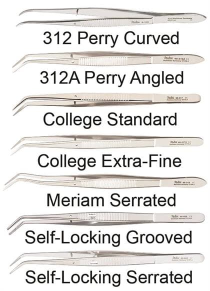 Miltex College Cotton and Dressing Pliers, 317A, Extra Fine Serrated Tips, 6", Stainless Steel, 66-317A thumbnail 5