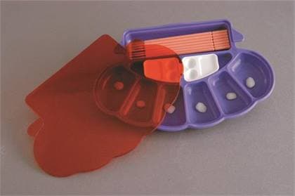 Zirc Restorative Organizer, Arch-Shaped, 13 Compartments, Neon Purple, with Light Protective Cover and 25 Mixing Wells, 20Z495R thumbnail 6