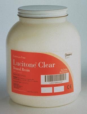 Lucitone Clear Resin Powder Lab Pack, 630g - -Lucitone Clear Resin Powder Lab Pack 630gm - Image 1