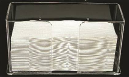 Plasdent C-Fold Towel Holder, Clear Acrylic, 11-7/8"W x 5-3/4"H x 4-1/4"D, 1/Pk, 1206 thumbnail 11