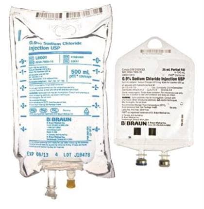 Braun Sodium Chloride Injection 0.9% USP, 500 mL IV Bag, Sterile, Nonpyrogenic, Isotonic - Braun Sodium Chloride Injection 0.9% 500ml Bag - Image 1