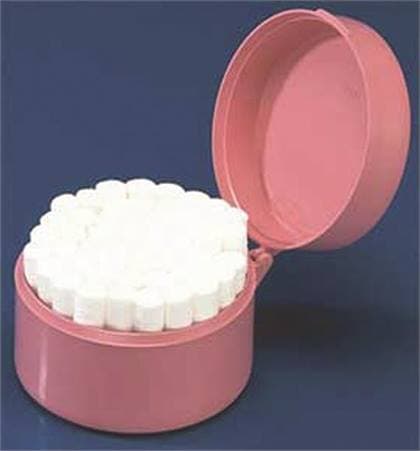 Palmero Cotton Roll Holder, Round, White, 3-1/8" Diameter, Autoclavable, 1 Each thumbnail 2