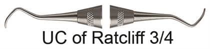 Hu-Friedy Universal Curette, Ratcliff 3/4, #6 Satin Steel Handle, Double End, EverEdge Technology, SUCR3/46 thumbnail 4