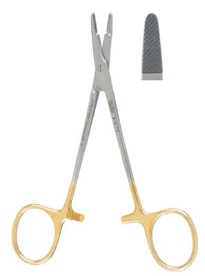 Olsen-Hegar Needle Holder with Suture Scissors, Serrated Jaw, Tungsten Carbide, 4-3/4" thumbnail 7